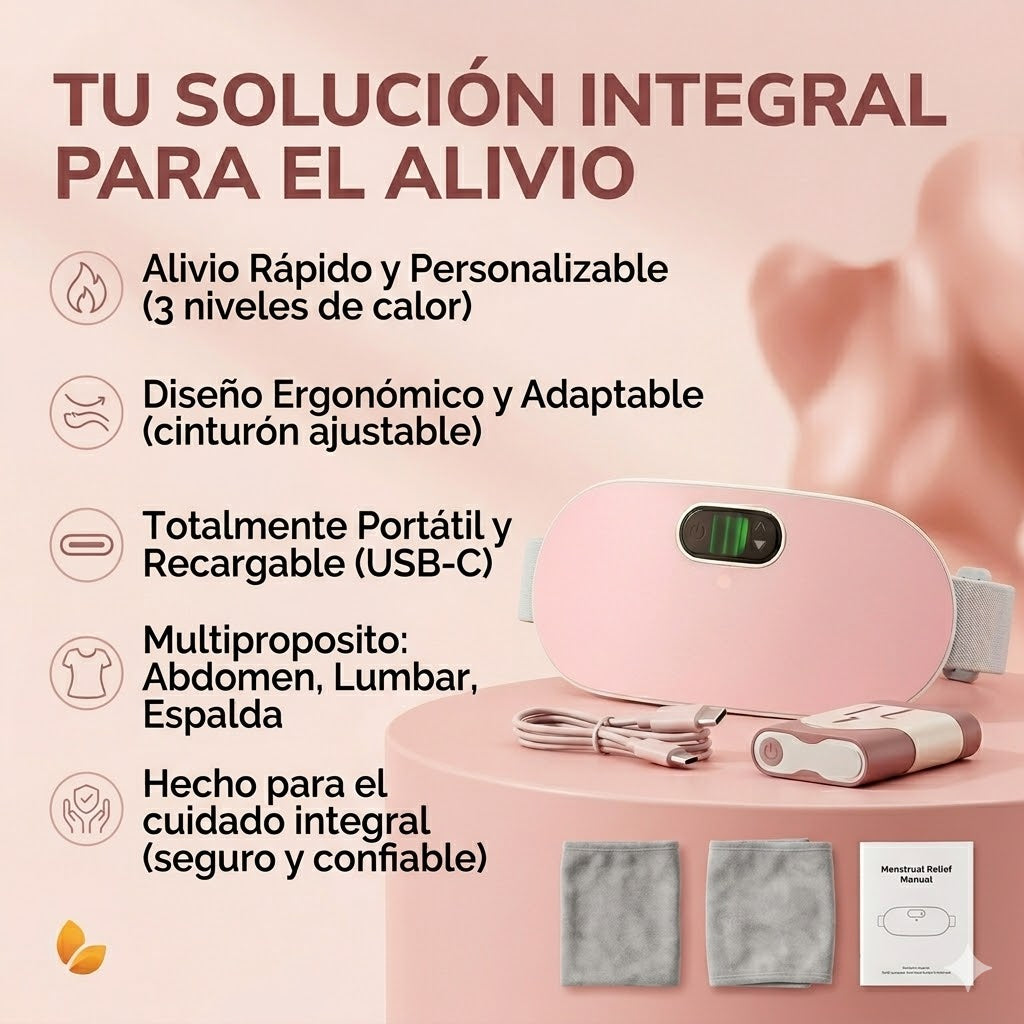 Cinturón Masajeador Térmico para Alivio Menstrual y Lumbar