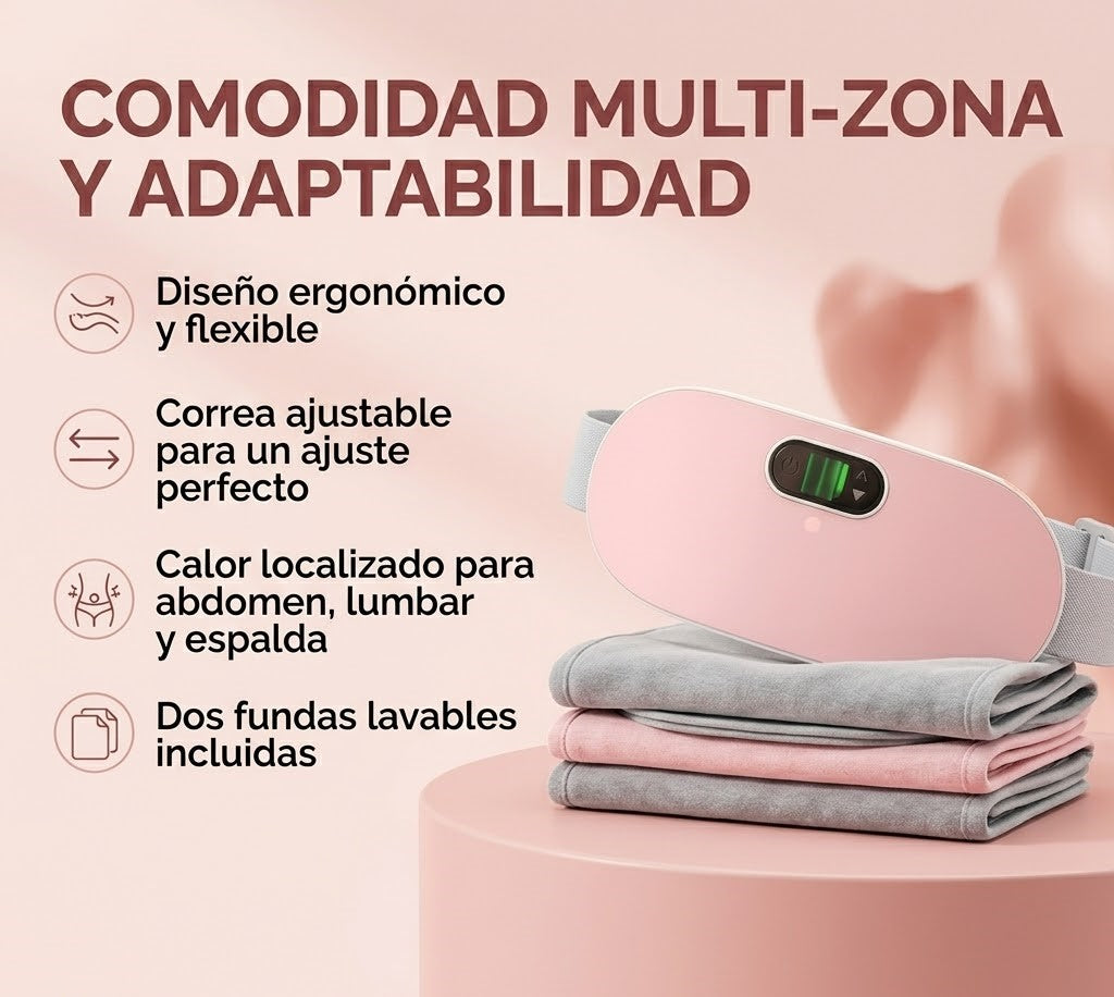 Cinturón Masajeador Térmico para Alivio Menstrual y Lumbar