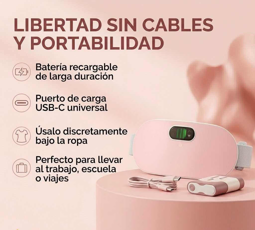 Cinturón Masajeador Térmico para Alivio Menstrual y Lumbar