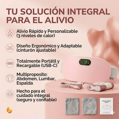 Cinturón Masajeador Térmico para Alivio Menstrual y Lumbar